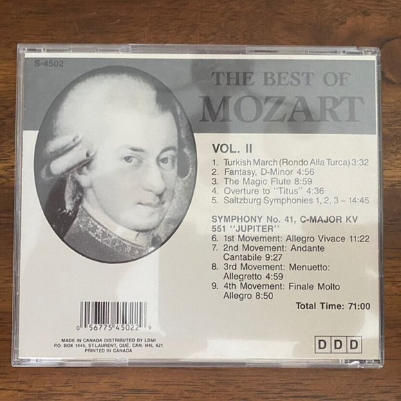 THE BEST OF MOZART VOLUME 2 CD - GREAT WORKING CONDITION! - Picture 2 of 2